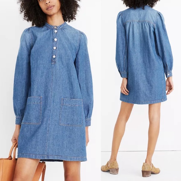 Madewell Dresses & Skirts - NWT Madewell Denim Patch-Pocket Popover Shirtdress
